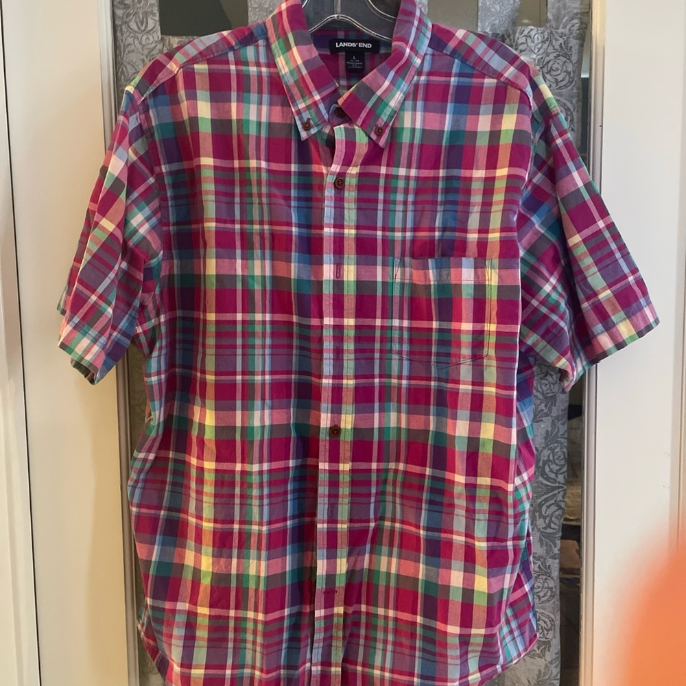 Lands’ End Button Down Shirt Size Large